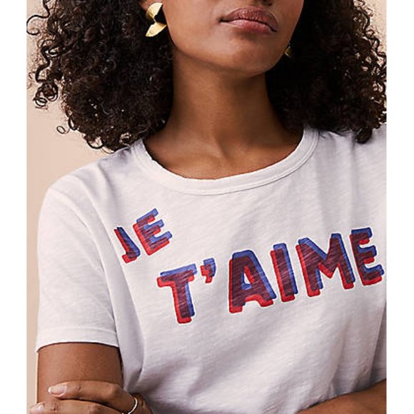 Anthropologie Tops - Sundry Je T'aime Tee S